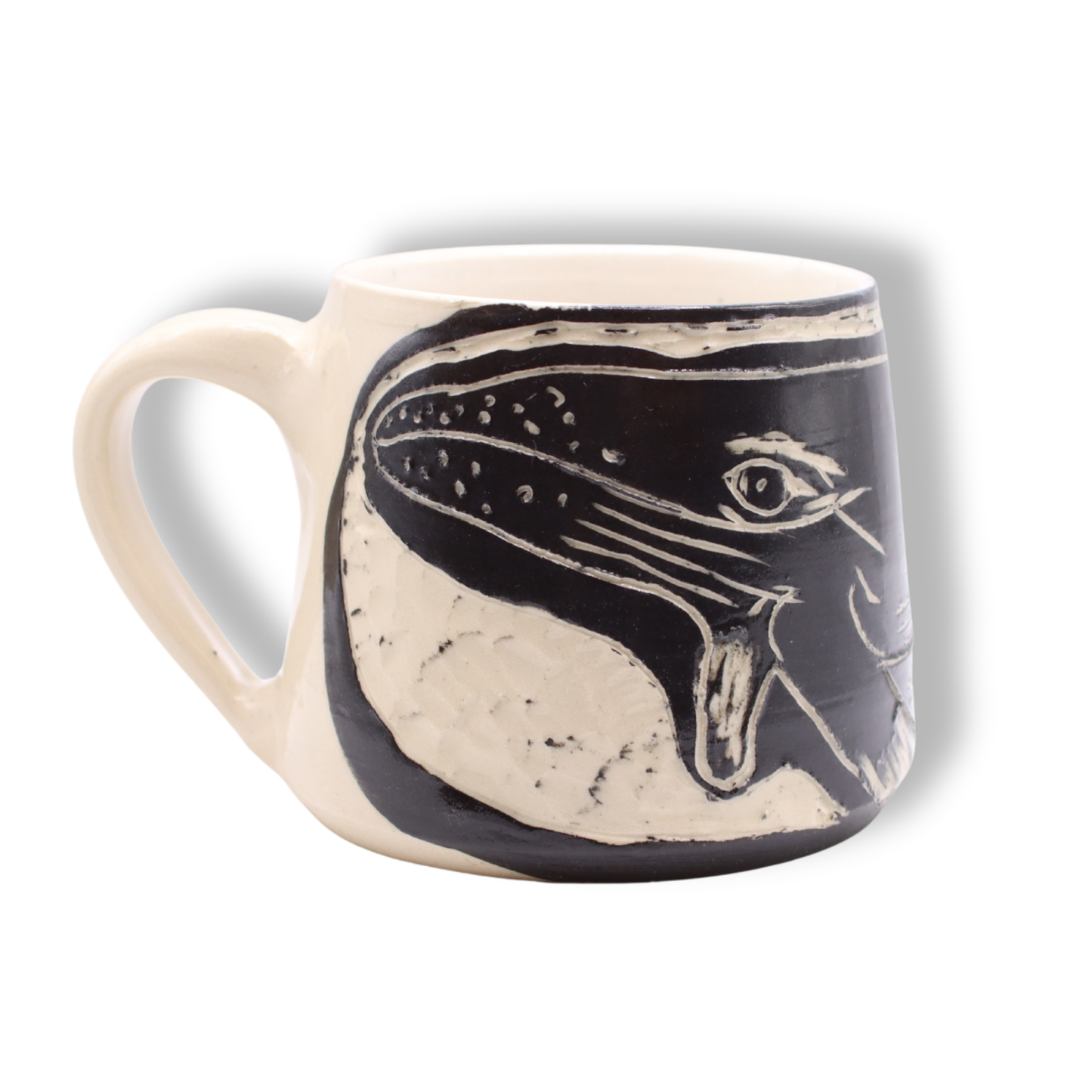 Donna Saunders Ceramics Carved Mug | Humpback Whale #1