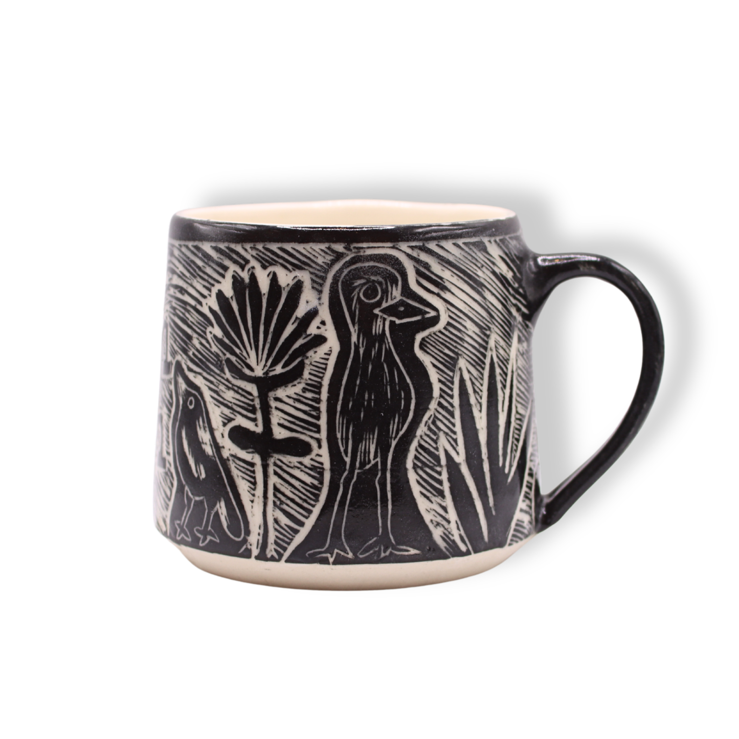 Donna Saunders Ceramics Carved Mug | Curlew #3