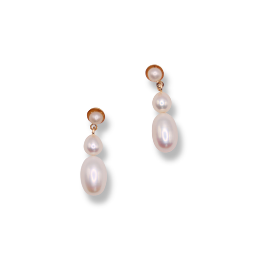 Draper Jewels Earrings | White Freshwater Pearl Drop