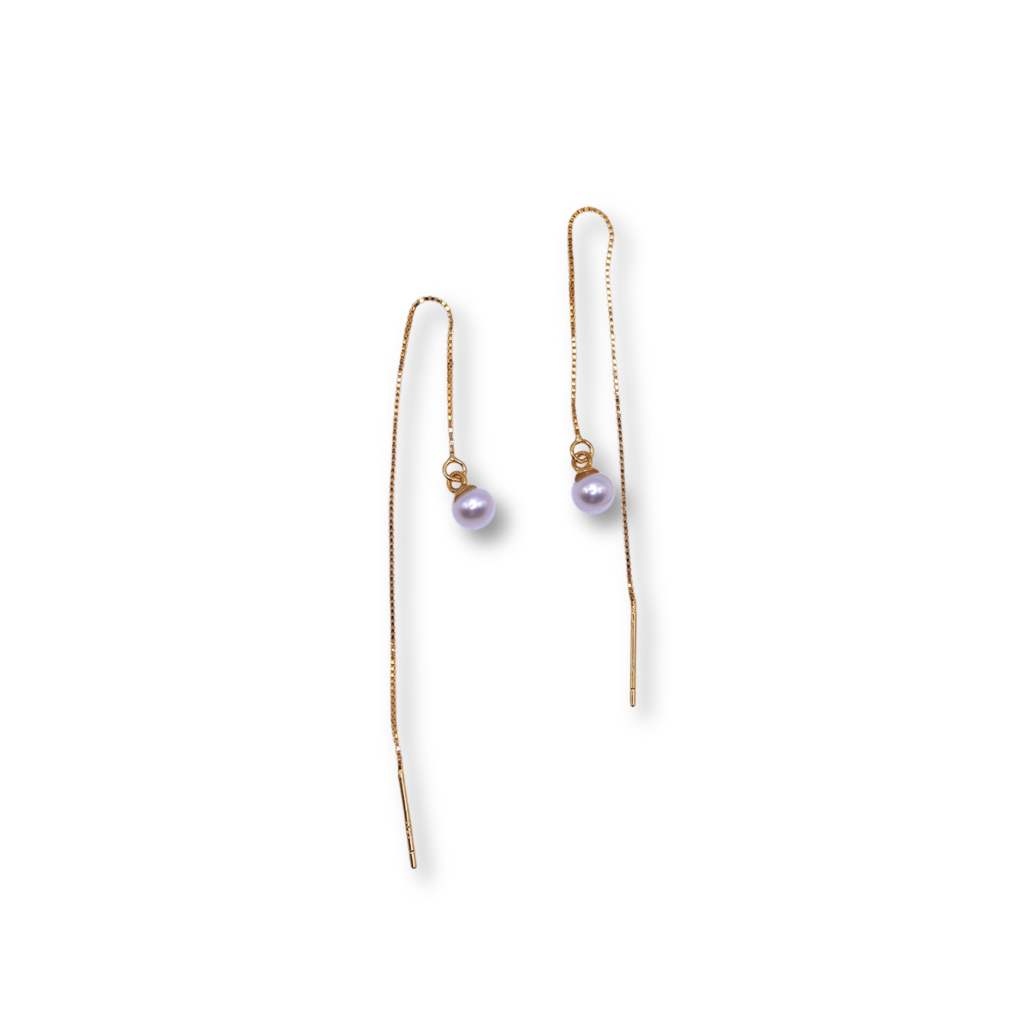 Draper Jewels 24ct Gold Plated Sterling Silver Earring Threads with Freshwater Pearls
