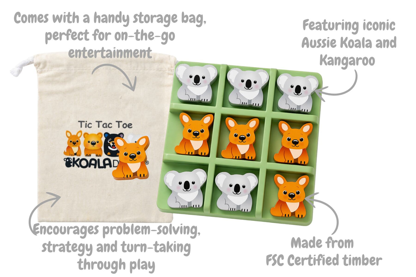 Koala Dream Tic Tac Toe | Koala & Kangaroo