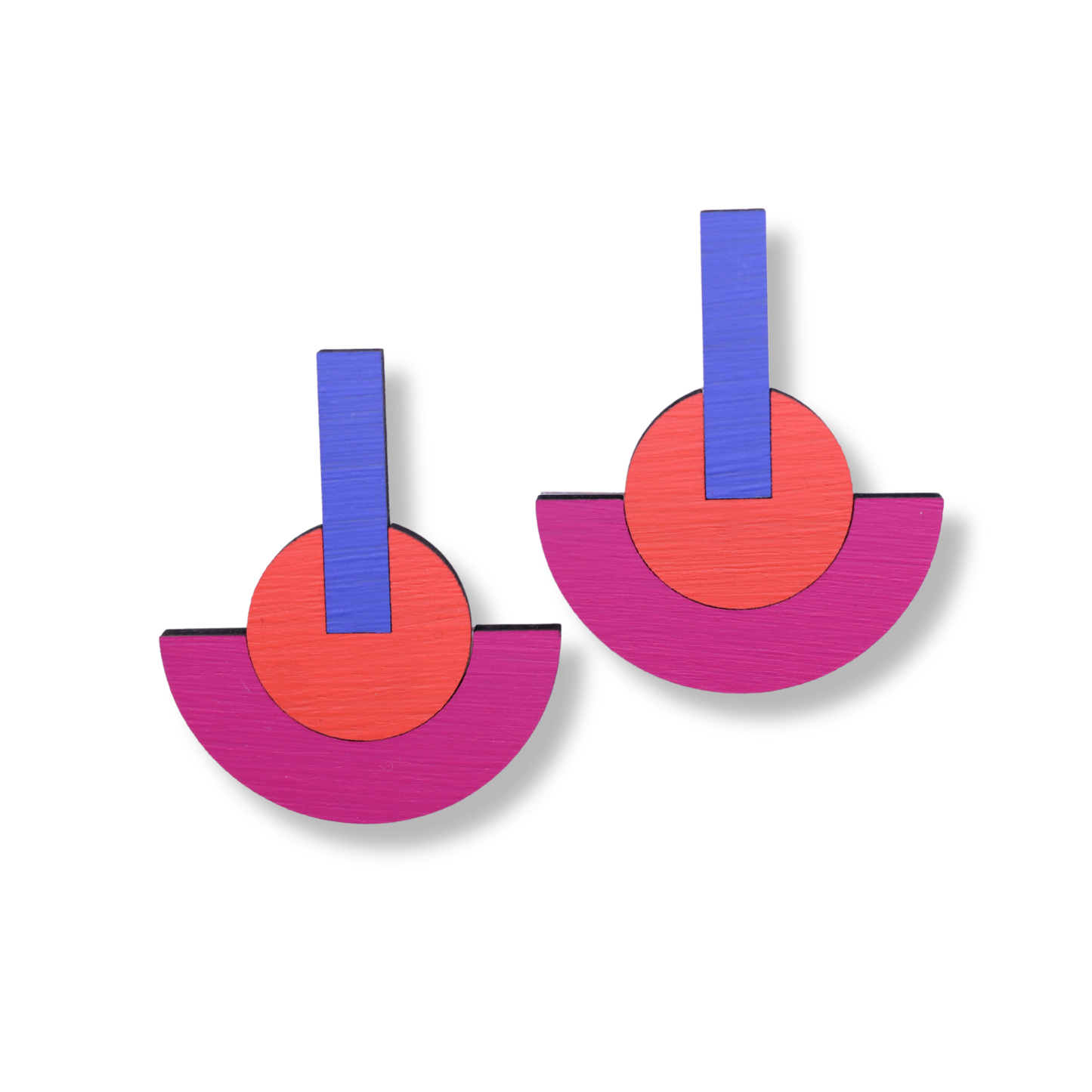 Each to Own Large Swing Earring | Blue, Red & Fuchsia