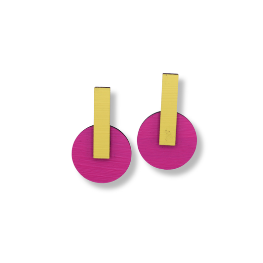 Each to Own Small Swing Earring | Fuchsia & Mustard