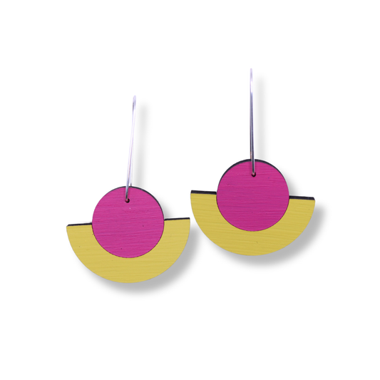 Each to Own Swing Earring | Mustard & Fuchsia