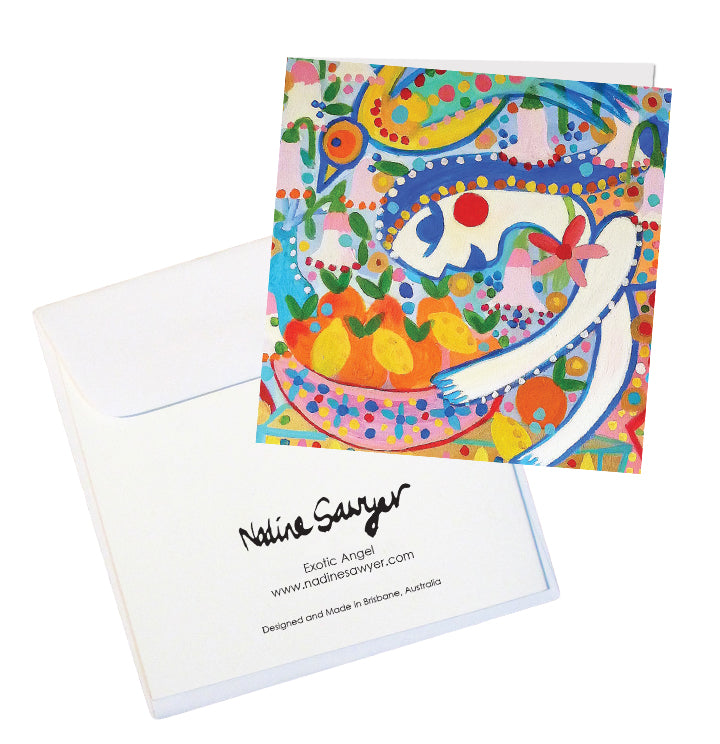Nadine Sawyer Small Greeting Card | Exotic Angel