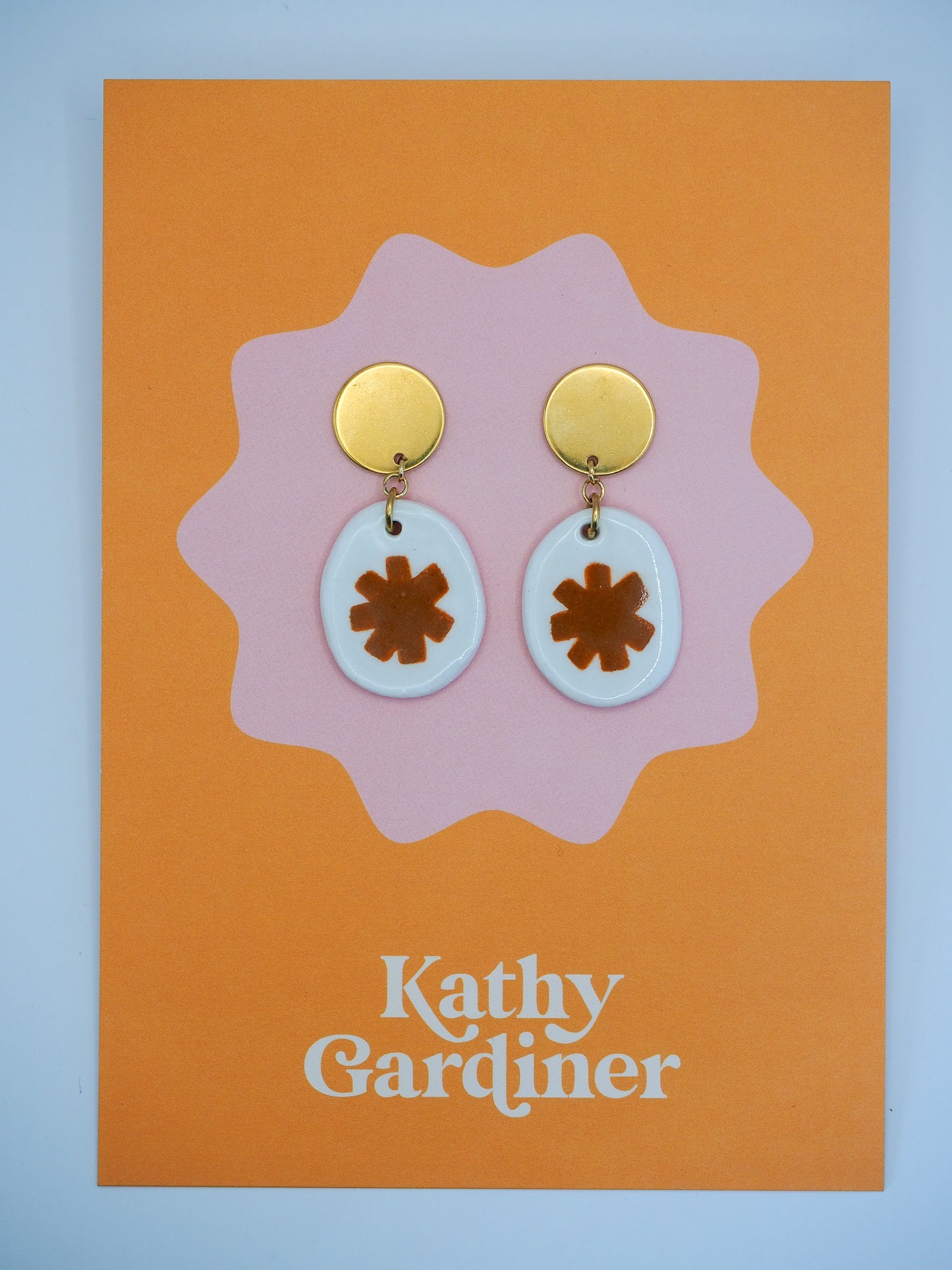 Kathy Gardiner Earrings | Latte Flores Drop Studs