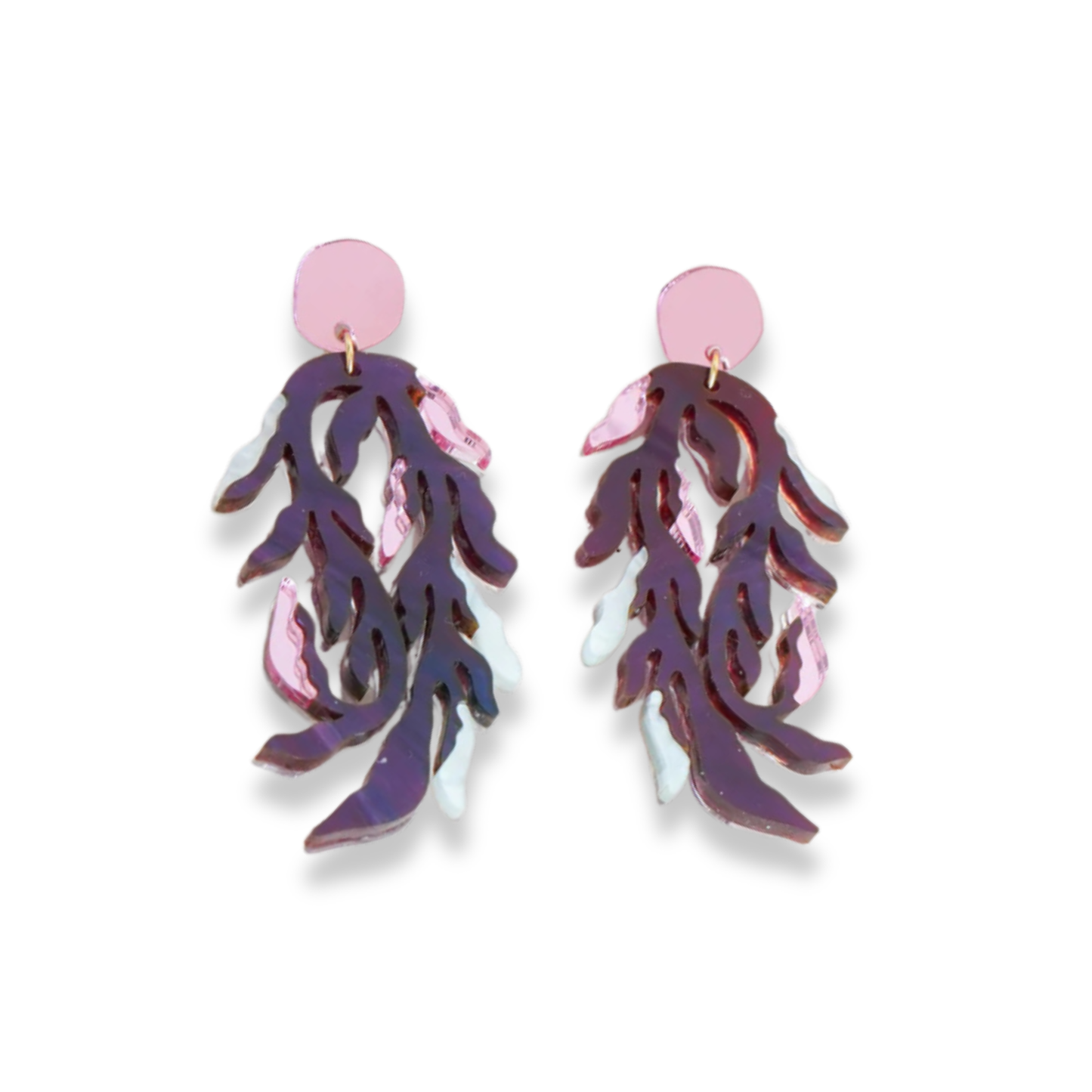 Flowature Fern Earrings |  Amethyst