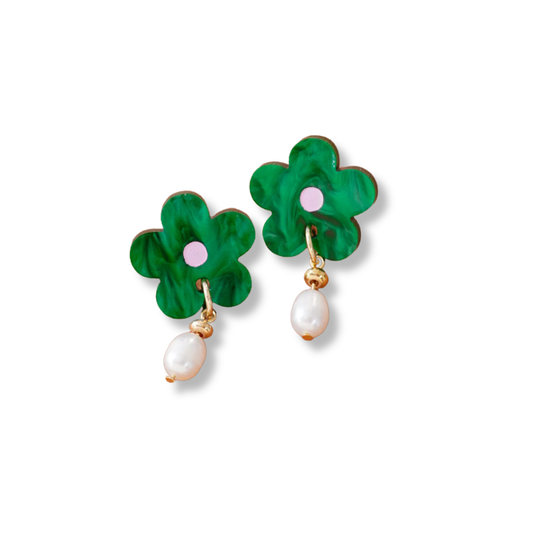 Flowature Bloom Earrings | Emerald Green