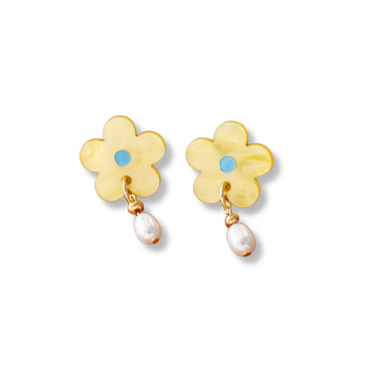 Flowature Bloom Earrings | Meadow Yellow