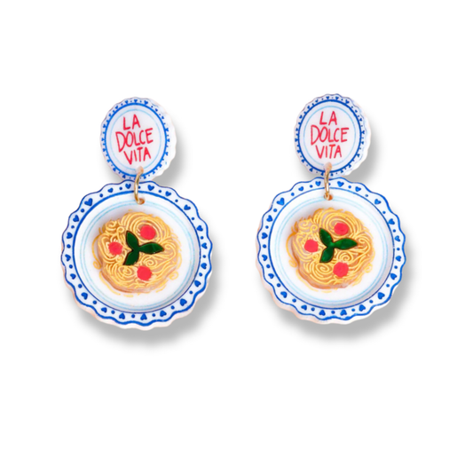 Flowature La Dolce Pasta Stud Earrings