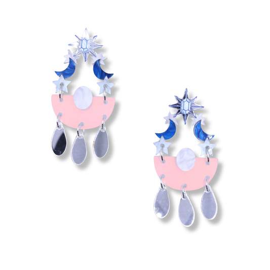 Flowature Lunar Earrings | Sapphire