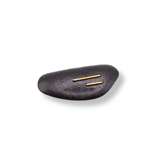 Gabi Harris Brooch | Black with Brass Accent