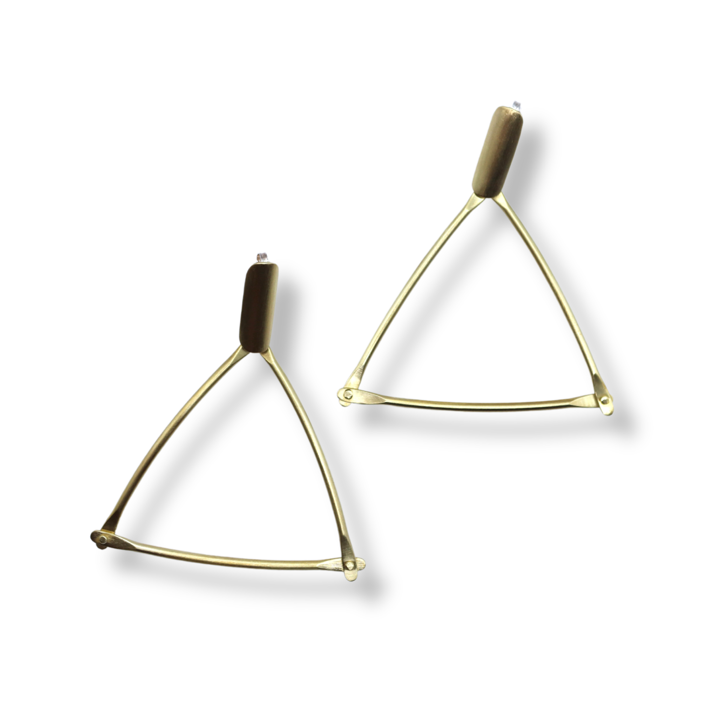 Gabi Harris Earrings | Brass Triangles