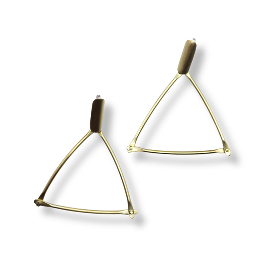 Gabi Harris Earrings | Brass Triangles