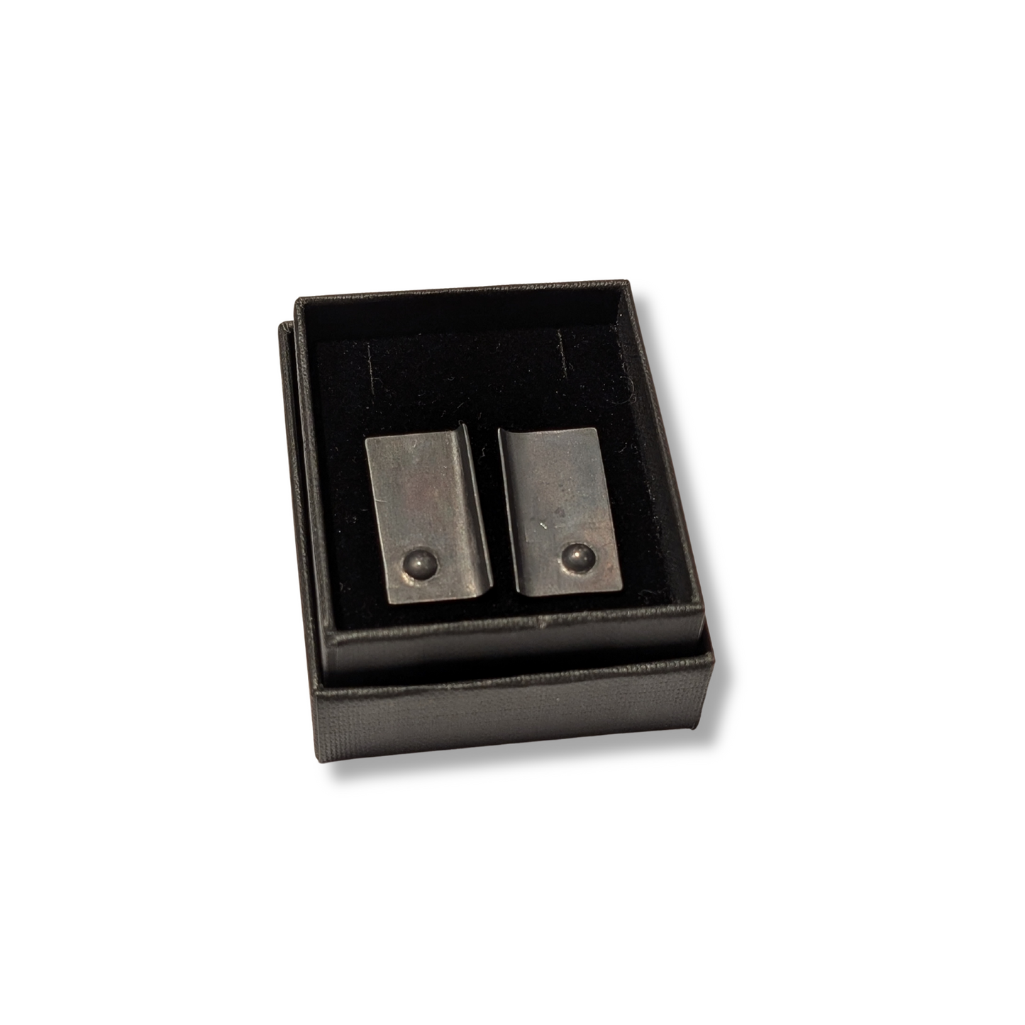 Gabi Harris Earrings | Black Rectangle Dot Stud