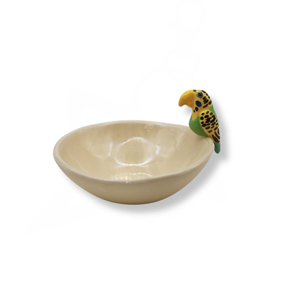 Green Bird Ceramics Bowl | Budgie Mini