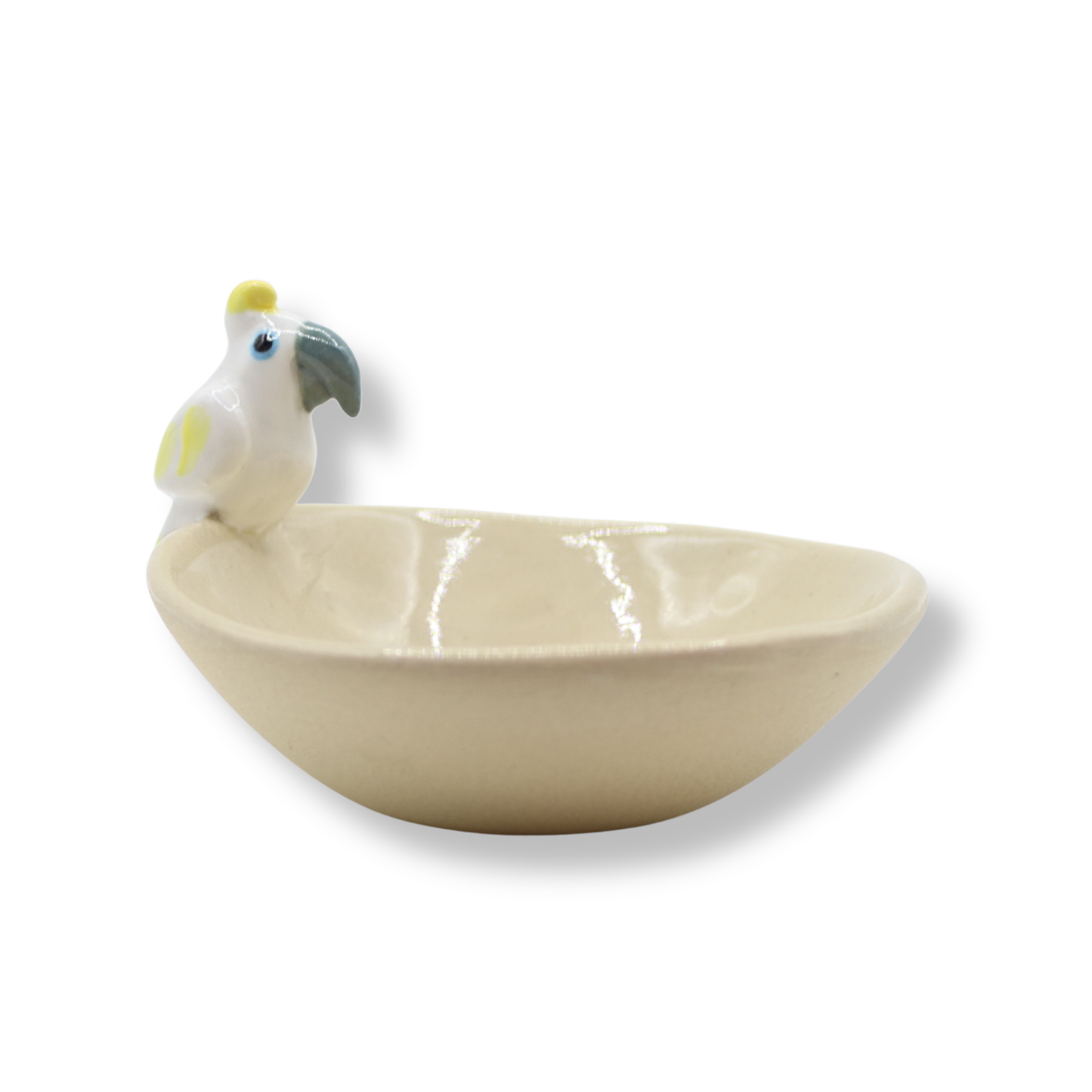 Green Bird Ceramics Bowl | Cockatoo Mini
