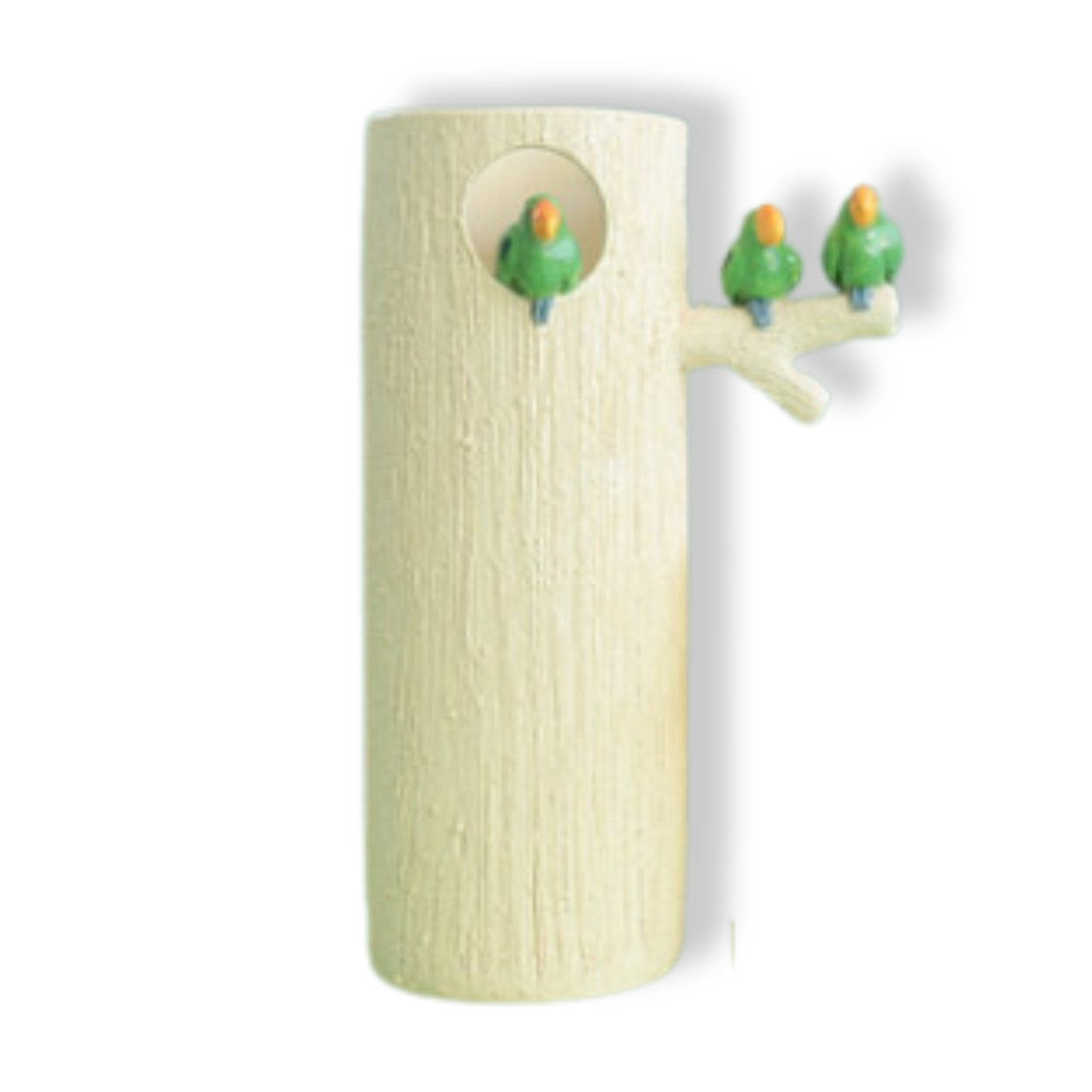 Green Bird Ceramics Perched Parakeet Vase | Standard