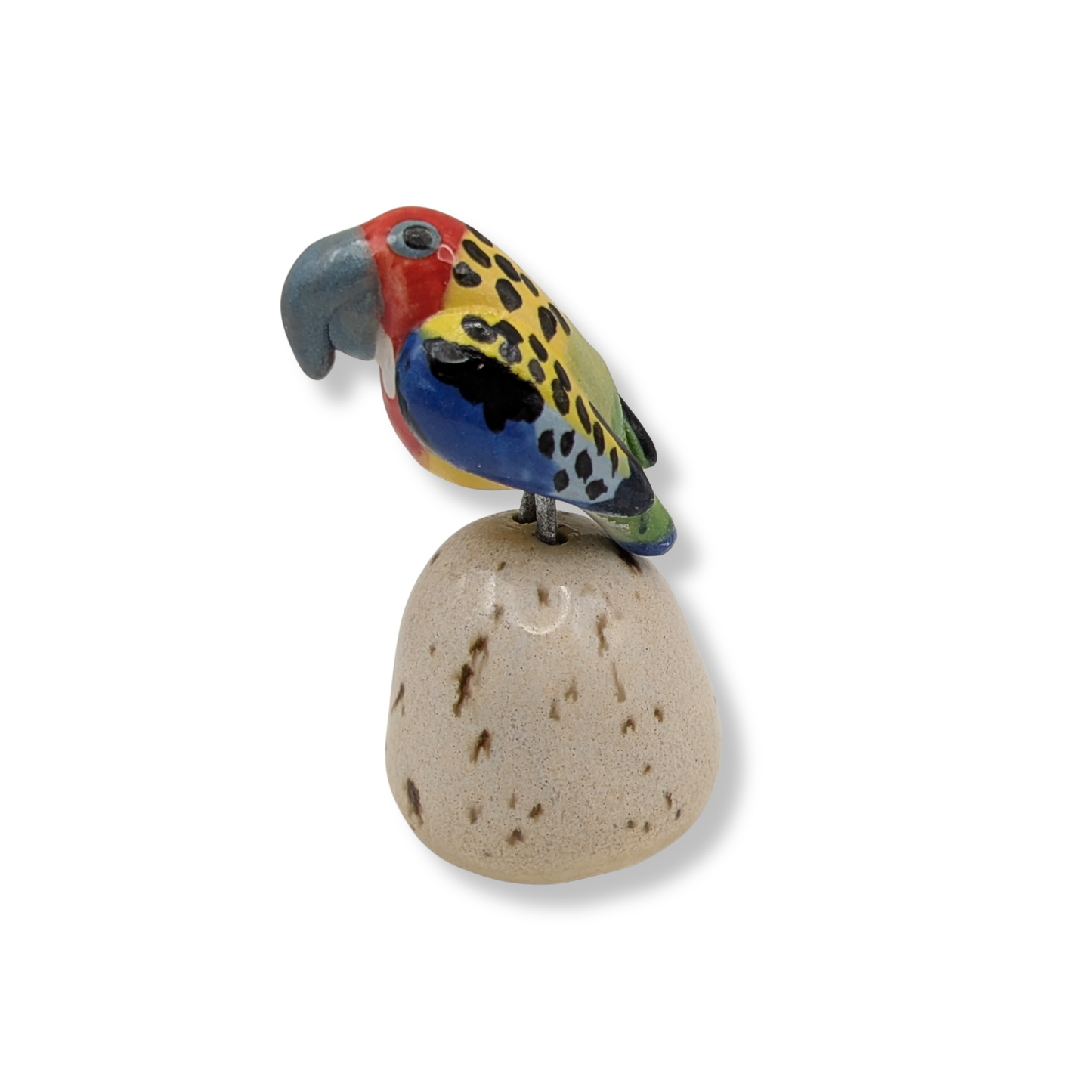 Green Bird Ceramics Mini Sculpture | Eastern Rosella