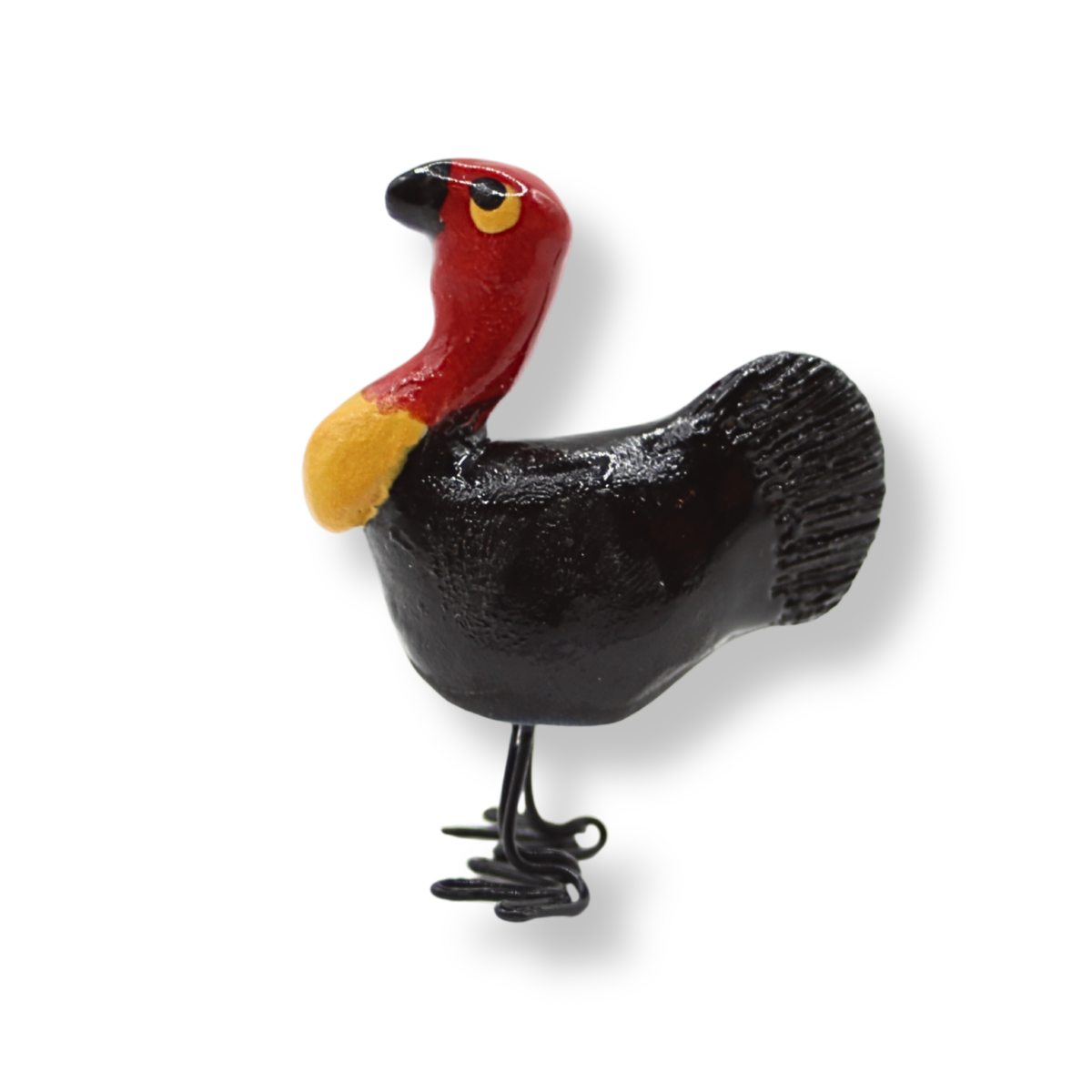 Green Bird Ceramics Figure | Brush Turkey