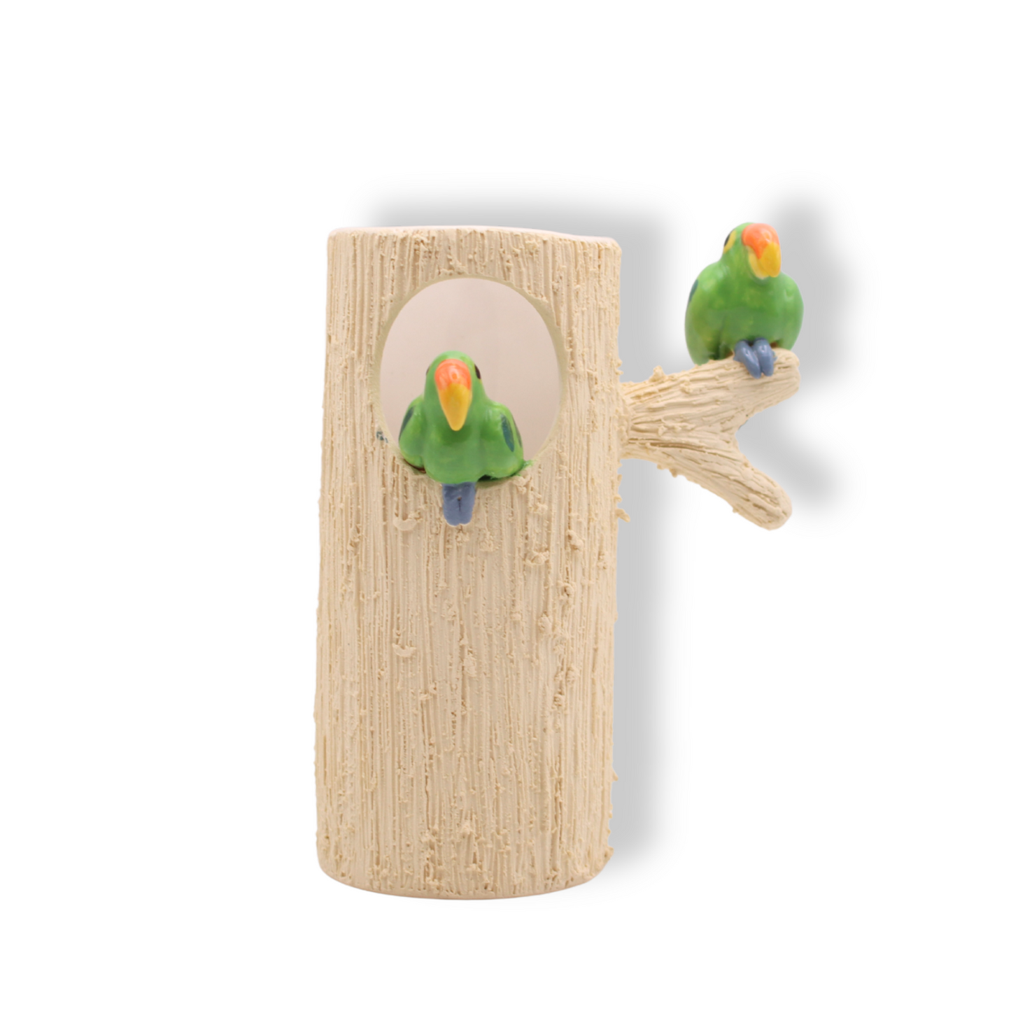 Green Bird Ceramics Perched Parakeet Vase | Mini