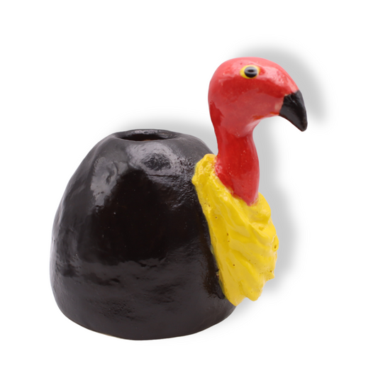 Green Bird Ceramics Sculpture Vase | Brush Turkey