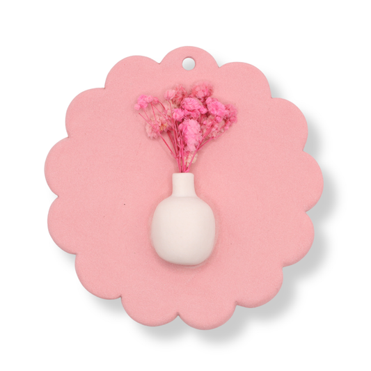 Illy's Wall Porcelain Cookie Wall Vase | Pink #1