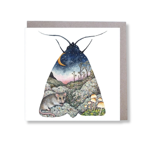 Ingrid Bartkowiak Square Greeting Card | Bogong Moth