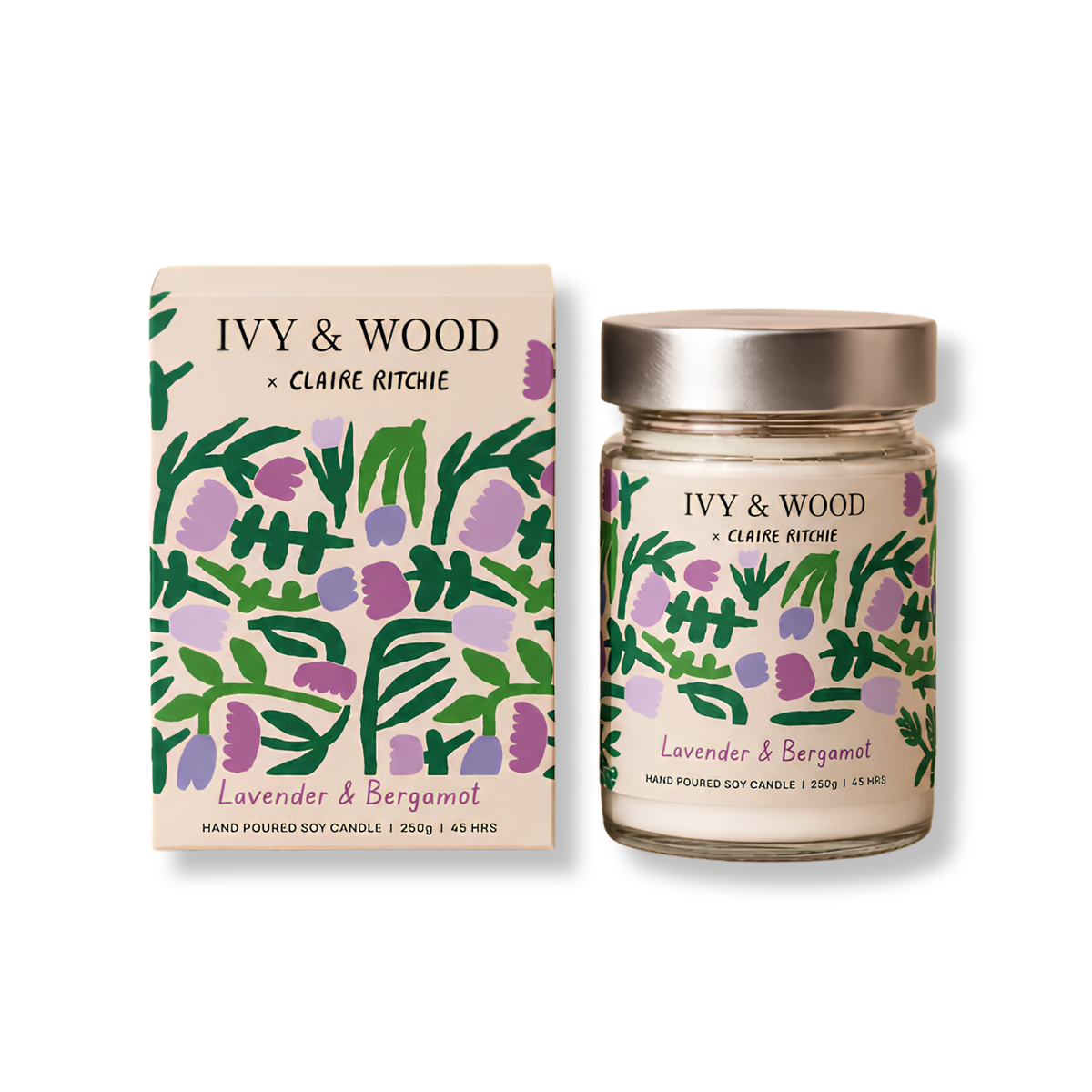 Ivy & Wood Bloom Candle | Lavender and Bergamot