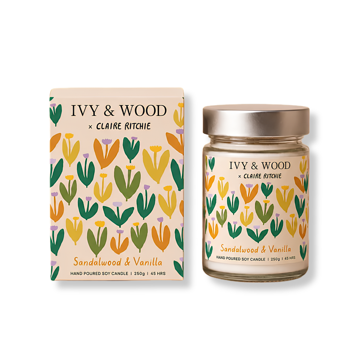 Ivy & Wood Bloom Candle | Sandalwood and Vanilla