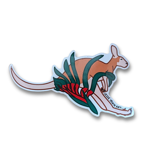 Jesse Irwin Sticker | Kangaroo with Kangaroo Paw