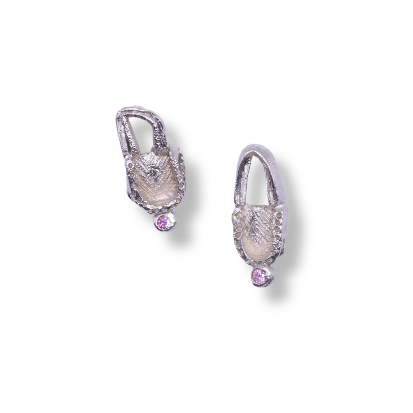 Jessica Nothdurft Earrings | Stering Silver & Pink Sapphires