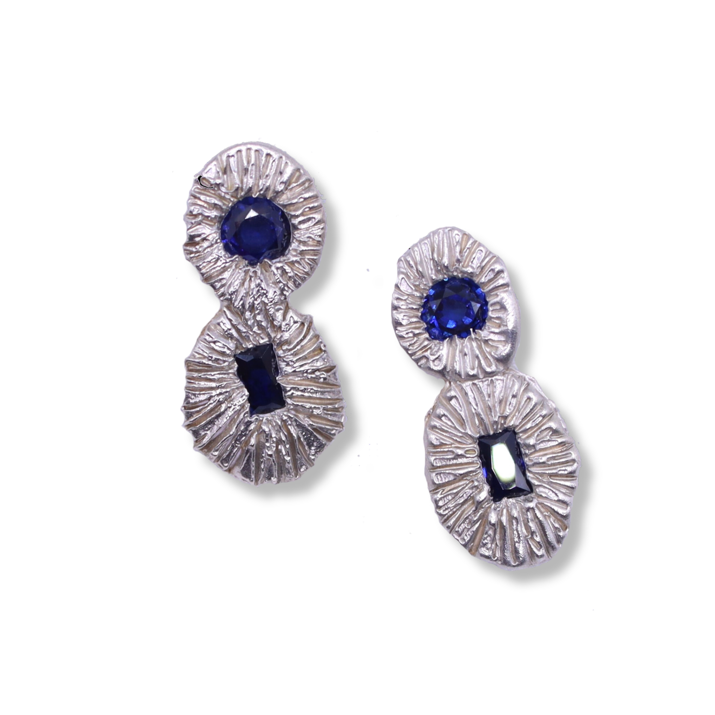 Jessica Nothdurft Earrings | Sterling Silver with Australian Saphires