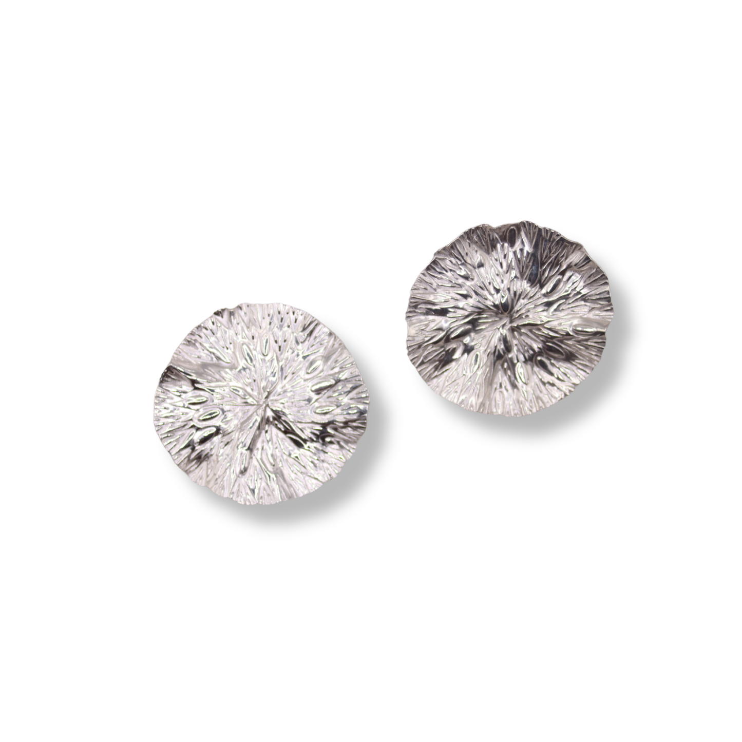 Jewellery by Xiao Earrings | Hand Stamped Fine Silver Small #2