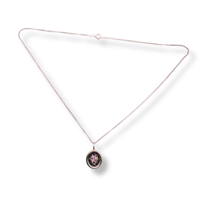 Jewellery by Xiao Necklace | Framed Hand Painted Flower #1