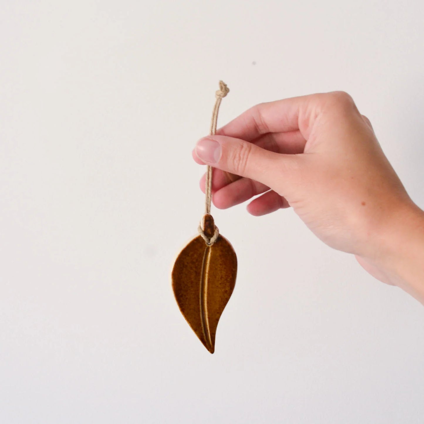 Kim Wallace Eucalyptus Leaf Ornament | Amber - Small