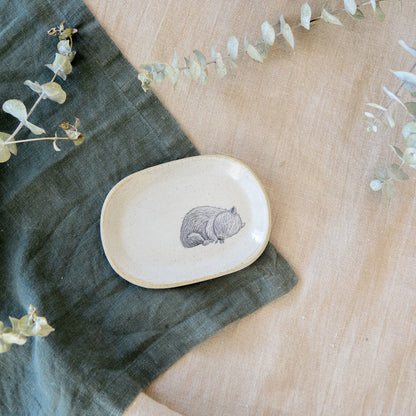 Kim Wallace x Renee Treml  Ceramic Dish | Sleeping Wombat