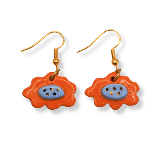 Kathy Gardiner Earrings | Orange Garden Floral Drops