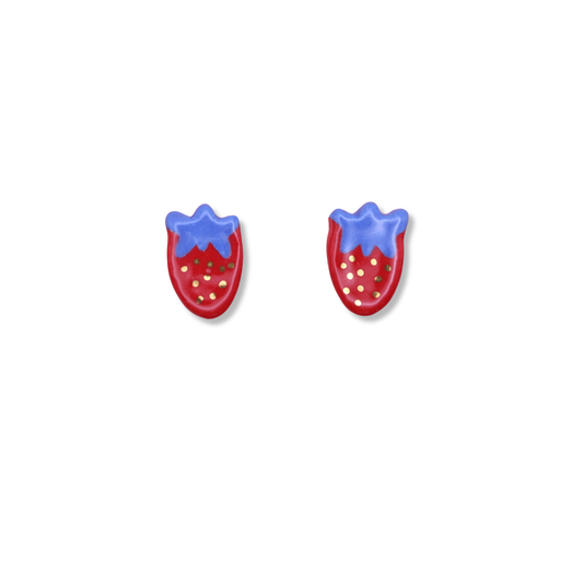 Kathy Gardiner Strawberry Delights Stud Earrings