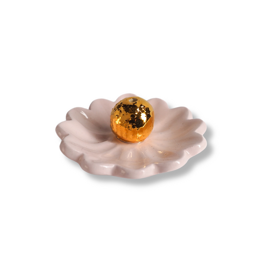 Kathy Gardiner Floral Essence Incense Holder | Pink & Gold