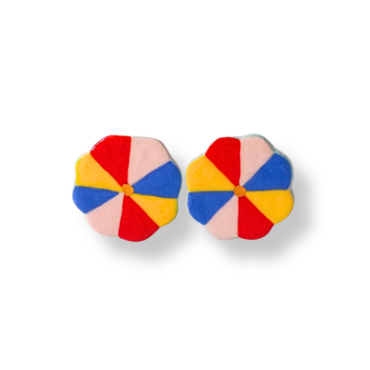 Kathy Gardiner Floral Pinwheel Stud Earrings