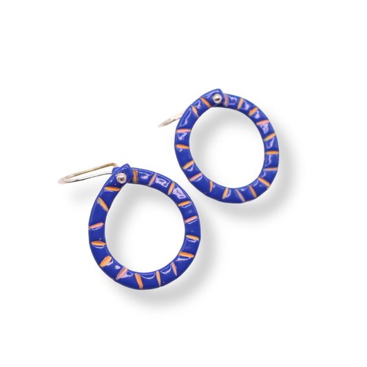 Katie Stormonth Earrings | Circle Hook Blue