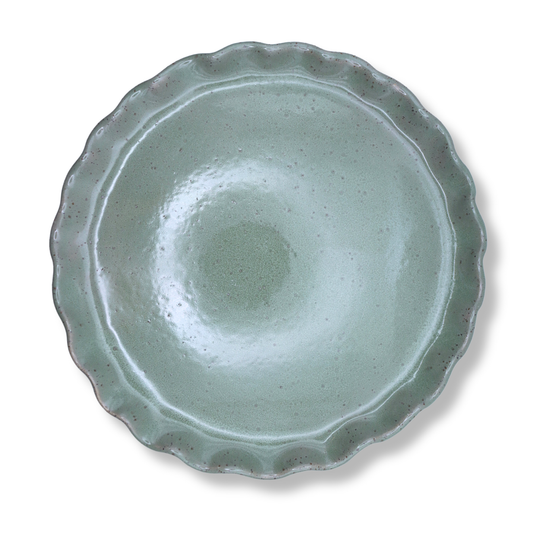 Kim Wallace Ruffle Plate | Sage