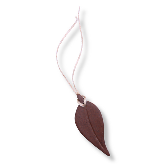 Kim Wallace Eucalyptus Leaf Ornament | Rust - Small