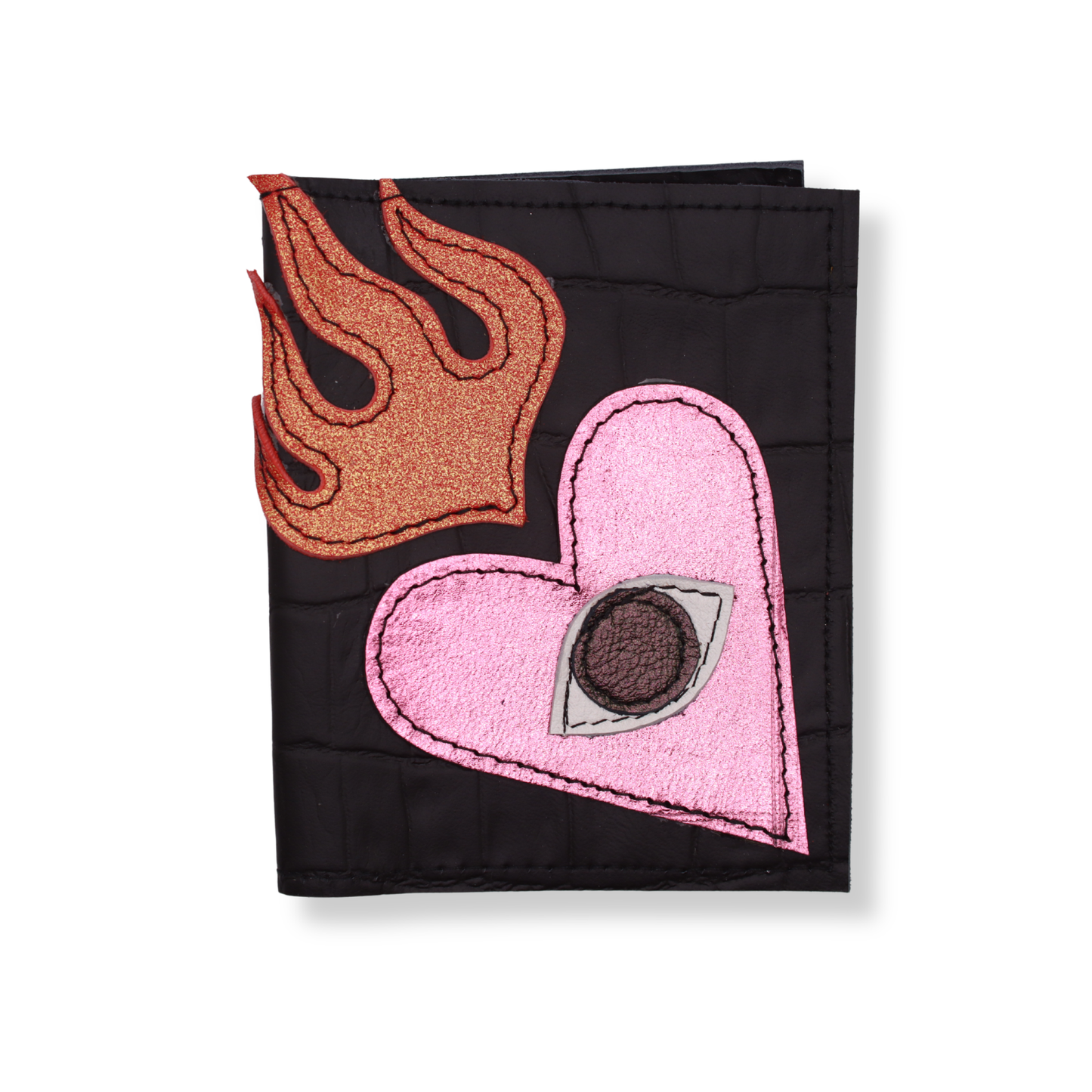 Kimi Schieren Flip Wallet | Flaming Heart