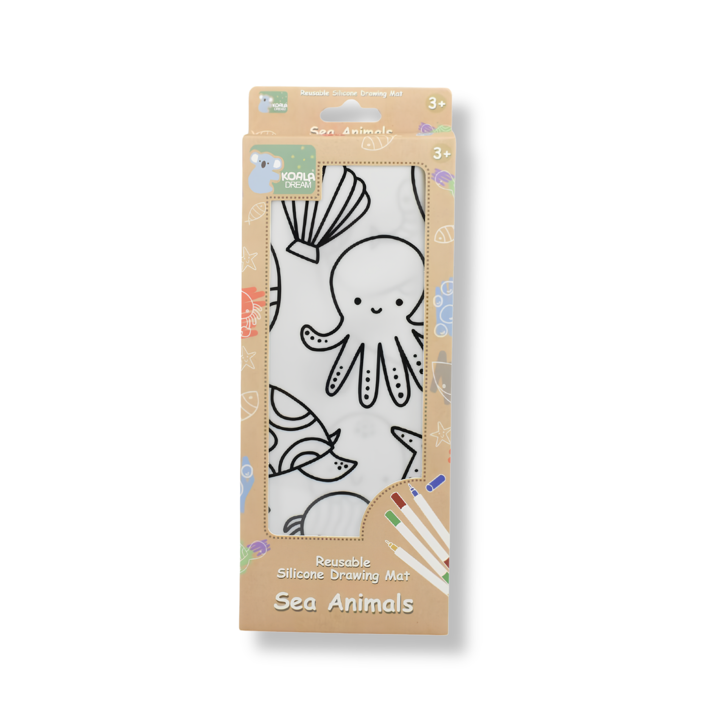 Koala Dream Reusable Silicone Drawing Mat | Australian Sea Animals