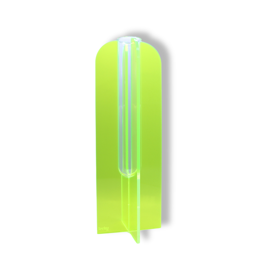 Lecky Studios Large Stem Vase | Fluoro Lime Green