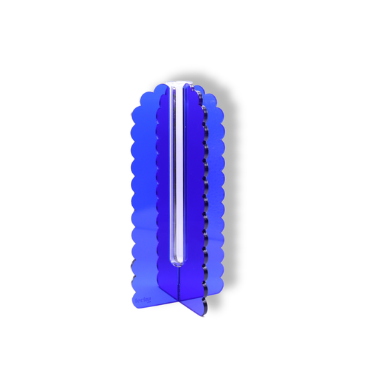 Lecky Studios Small Stem Vase | Cobalt Scallop