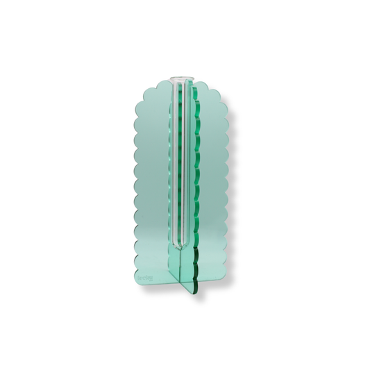Lecky Studios Small Stem Vase | Pale Green Scallop