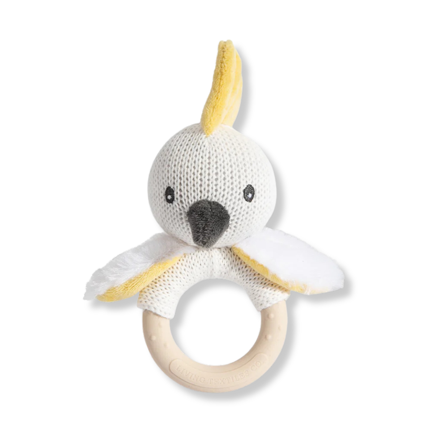 Living Textiles Co. Australiana Ring Rattle | Colin the Cockatoo